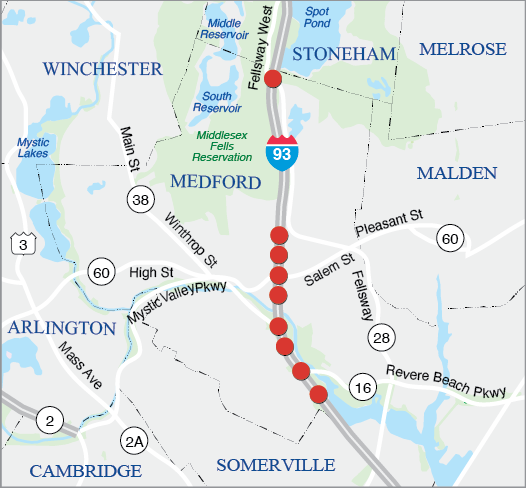 MEDFORD: BRIDGE PRESERVATION OF 10 BRIDGES CARRYING I-93